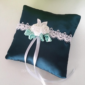 Gyűrűpárna Három rózsa - esküvő - kiegészítők - gyűrűtartó & gyűrűpárna - Meska.hu