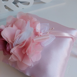 Gyűrűpárna Rózsaszín - esküvő - kiegészítők - gyűrűtartó & gyűrűpárna - Meska.hu