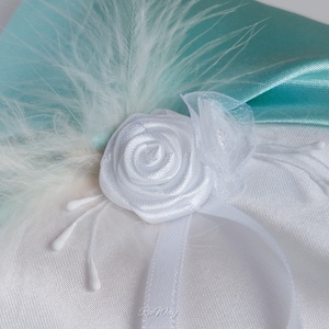 Gyűrűpárna Menta - esküvő - kiegészítők - gyűrűtartó & gyűrűpárna - Meska.hu