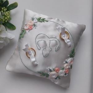 Gyűrűpárna , Esküvő, Kiegészítők, Gyűrűtartó & Gyűrűpárna, Hímzés, Varrás, MESKA