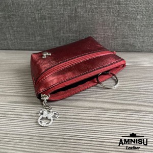 Metál bordó Mickey egeres kettő cipzáras kulcstartó B5006 - táska & tok - kulcstartó & táskadísz - kulcstartó - Meska.hu