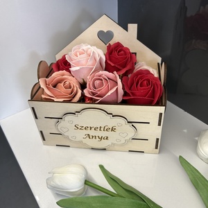 Anyák napi desszert/virágtartó box - otthon & életmód - dekoráció - asztal és polc dekoráció - asztaldísz - Meska.hu