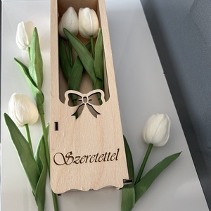 Virágtartó box, Otthon & Életmód, Dekoráció, Asztal és polc dekoráció, Díszdoboz, Gravírozás, pirográfia, MESKA
