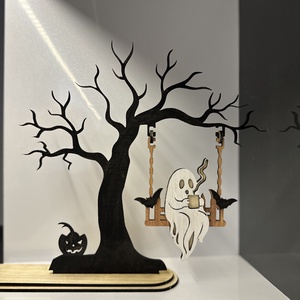Hintázó Haloween Szellem , Kellékek & szerszámok, Dekorációs kellékek, Őszi dekor, Őszi dekortök, Gravírozás, pirográfia, MESKA