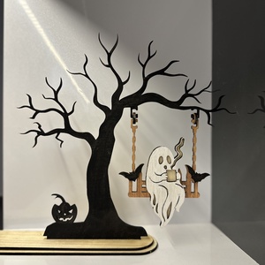 Hintázó Haloween Szellem  - kellékek & szerszámok - dekorációs kellékek - őszi dekor - őszi dekortök - Meska.hu