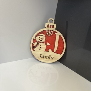 Névre szóló, kézzel festett karácsonyfadísz - karácsony - karácsonyi lakásdekoráció - karácsonyfadíszek - Meska.hu