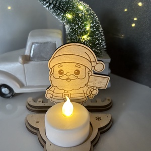 Karácsonyi mécses tartó fából  - karácsony - karácsonyi lakásdekoráció - karácsonyi illatgyertya, mécses - Meska.hu