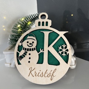 Névre szóló, kézzel festett karácsonyfadísz - karácsony - karácsonyi lakásdekoráció - karácsonyfadíszek - Meska.hu