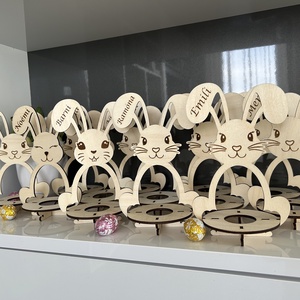 Névre szóló húsvéti Kinder tojás tartó nyuszi - Meska.hu