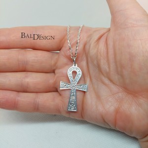 Ezüst ankh kereszt medál, Ékszer, Nyaklánc, Medál, Ékszerkészítés, MESKA