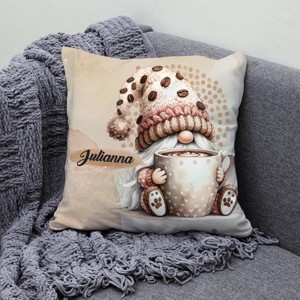 Névvel kérhető - Nagy bögrés kávés manó mintás párna - otthon & életmód - konyhafelszerelés, tálalás - tálalás - bögre & csésze - Meska.hu