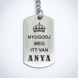 Nyugodj meg anya elintézi acél medálos kulcstartó - táska & tok - kulcstartó & táskadísz - kulcstartó - Meska.hu