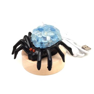 Akvamarin ásvány pók lámpa 7 cm USB csatlakozással kézzel készült dísz, Kellékek & szerszámok, Ásvány alapanyag, Ásvány lámpa, , MESKA