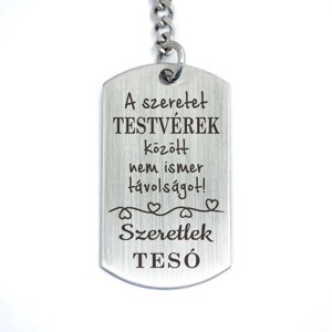 A szeretet Testvérek között acél medálos kulcstartó, Táska & Tok, Kulcstartó & Táskadísz, Kulcstartó, , MESKA