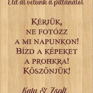 Esküvői Bejárati Üdvözlő Tábla � Gravírozott Fa Alapon - Meska.hu