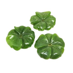 Virág faragott átfúrt Jáde nefrit 4cm, Ékszer, Nyaklánc, Medál, , MESKA