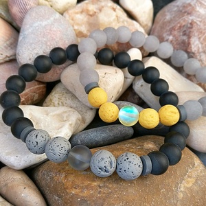 Őszi szerelem páros ásványkarkötő  - ékszer - karkötő - bogyós karkötő - Meska.hu