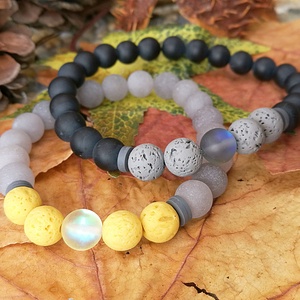 Őszi szerelem páros ásványkarkötő  - ékszer - karkötő - bogyós karkötő - Meska.hu