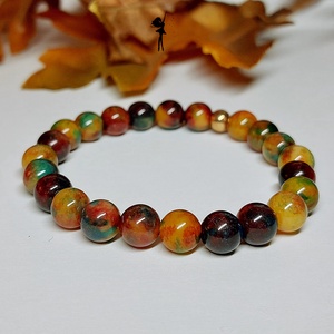 Tarkabarka természet ásványkarkötő jáspisokkal - ékszer - karkötő - ásványkarkötő - Meska.hu