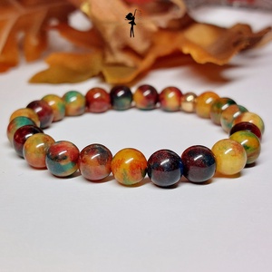 Tarkabarka természet ásványkarkötő jáspisokkal - ékszer - karkötő - ásványkarkötő - Meska.hu