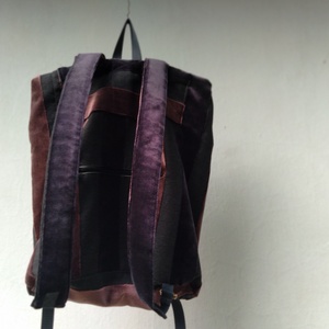 Csikos Bordó Szürke Kék textil vegán hátizsák - táska & tok - hátizsák - hátizsák - Meska.hu
