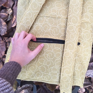 Sárga textil vegán hátizsák - táska & tok - hátizsák - iskolatáska - Meska.hu