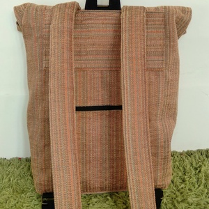 Retro textil vegán hátizsák neszesszerrel - táska & tok - hátizsák - hátizsák - Meska.hu