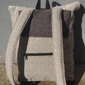Textil vegán hátizsák  - táska & tok - hátizsák - roll top hátizsák - Meska.hu