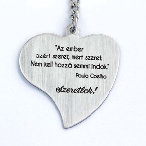 Nem kell hozzá indok acél szív medálos kulcstartó, Táska & Tok, Kulcstartó & Táskadísz, Kulcstartó, , MESKA