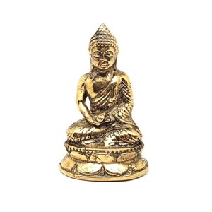 Réz figura Buddha gyógyító arany 7x4,5cm - Meska.hu