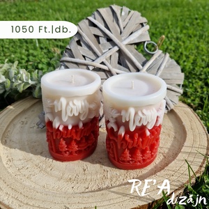 RE'A dizájn újrahasznosított Merry Christmas 1. gyertya - karácsony - adventi díszek - adventi gyertyadíszek és koszorúdíszek - Meska.hu