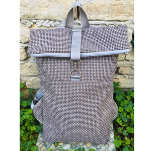 RE'A dizájn Gray Rubric rolltop hátizsák  S méret, Táska & Tok, Hátizsák, Roll top hátizsák, Varrás, MESKA