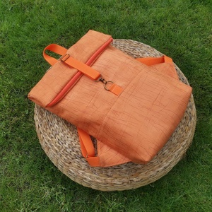 RE'A dizájn Summer Orange rolltop hátizsák  M méret, Táska & Tok, Hátizsák, Roll top hátizsák, Varrás, MESKA