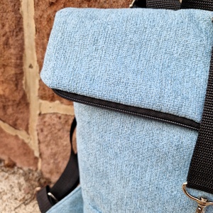 RE'A dizájn Pastel Blue rolltop hátizsák  S méret - táska & tok - hátizsák - roll top hátizsák - Meska.hu