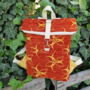 RE'A dizájn Fire Flower rolltop hátizsák  S méret, Táska & Tok, Hátizsák, Roll top hátizsák, Varrás, MESKA