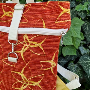 RE'A dizájn Fire Flower rolltop hátizsák  S méret - táska & tok - hátizsák - roll top hátizsák - Meska.hu