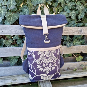 RE'A dizájn Renaissance Flowers 3. rolltop hátizsák - M méret - táska & tok - hátizsák - roll top hátizsák - Meska.hu