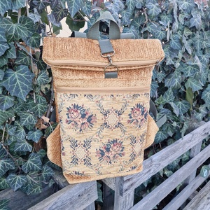 RE'A dizájn Baroque Flowers 1. rolltop hátizsák - S/M közötti méret - táska & tok - hátizsák - roll top hátizsák - Meska.hu
