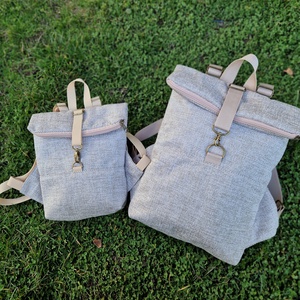 RE'A dizájn Wool anya-lánya rolltop szett (XS+S méretű hátizsák szettben), Táska & Tok, Táska szett, Varrás, MESKA