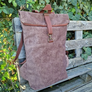 RE'A dizájn Autumn Brown rolltop hátizsák  M/L közötti méret, Táska & Tok, Hátizsák, Roll top hátizsák, Varrás, MESKA