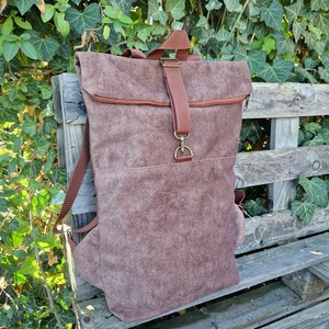 RE'A dizájn Autumn Brown rolltop hátizsák  M/L közötti méret - táska & tok - hátizsák - roll top hátizsák - Meska.hu