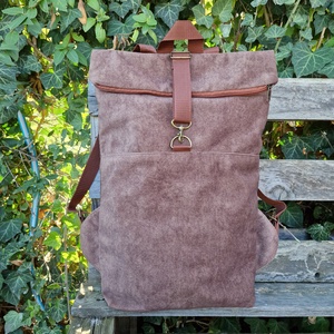 RE'A dizájn Autumn Brown rolltop hátizsák  M/L közötti méret - táska & tok - hátizsák - roll top hátizsák - Meska.hu