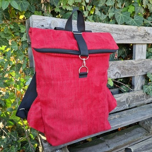 RE'A dizájn Autumn Red rolltop hátizsák  S/M közötti méret - táska & tok - hátizsák - roll top hátizsák - Meska.hu
