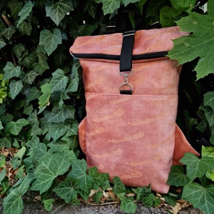 Full Balaton  fakó rózsaszín rolltop hátizsák - L méret - táska & tok - hátizsák - roll top hátizsák - Meska.hu