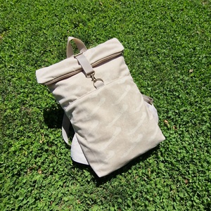 Full Balaton  bézs rolltop hátizsák - M méret, Táska & Tok, Hátizsák, Roll top hátizsák, Varrás, MESKA