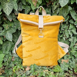 Full Balaton  sárga rolltop hátizsák - S méret - táska & tok - hátizsák - roll top hátizsák - Meska.hu
