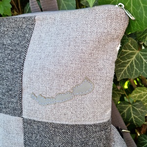 RE'A dizájn Szürke kockás Balaton hátizsák  - táska & tok - hátizsák - roll top hátizsák - Meska.hu