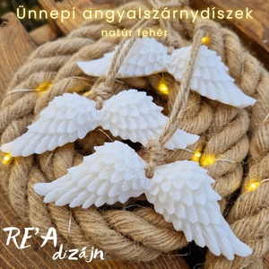 RE'A dizájn ünnepi angyalszárnydíszek viaszból, Karácsony, Karácsonyi lakásdekoráció, Karácsonyi illatgyertya, mécses, Gyertya-, mécseskészítés, MESKA