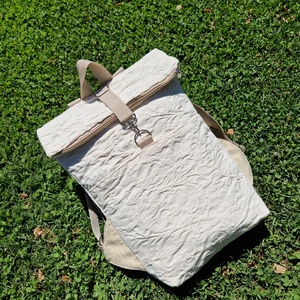 RE'A dizájn Soft Folklore rolltop hátizsák  M méret, Táska & Tok, Hátizsák, Roll top hátizsák, Varrás, MESKA