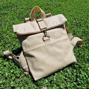 RE'A dizájn Caramel rolltop hátizsák  XS méret - táska & tok - hátizsák - roll top hátizsák - Meska.hu